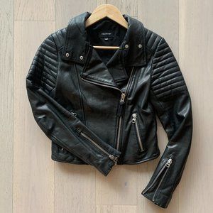 Mackage Black Leather Jacket XS